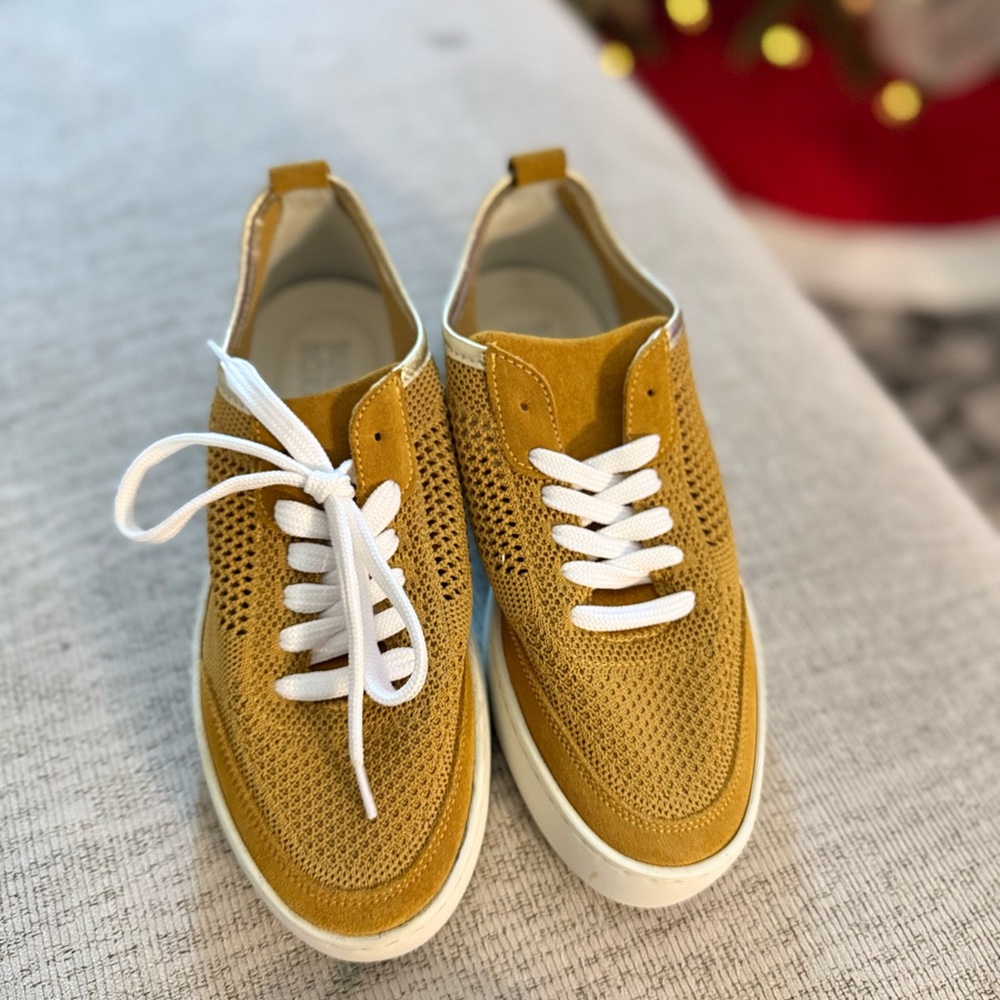 Men's Mustard Perforated Sneakers